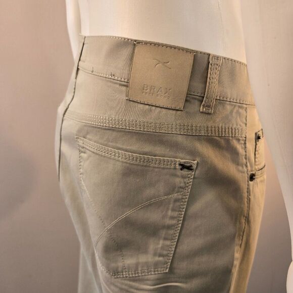 Brax Feel Good Cooper Regular Beige Pants Mens Trousers Size 40x29 - Picture 7 of 12
